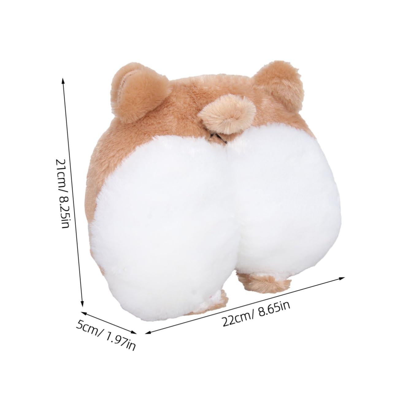 TOYANDONA TOYANDONA Car Headrest Pillow Plush Decorative Pillow Auto Seat Cushion Brown 21x22cm Comfortable Travel Pillow