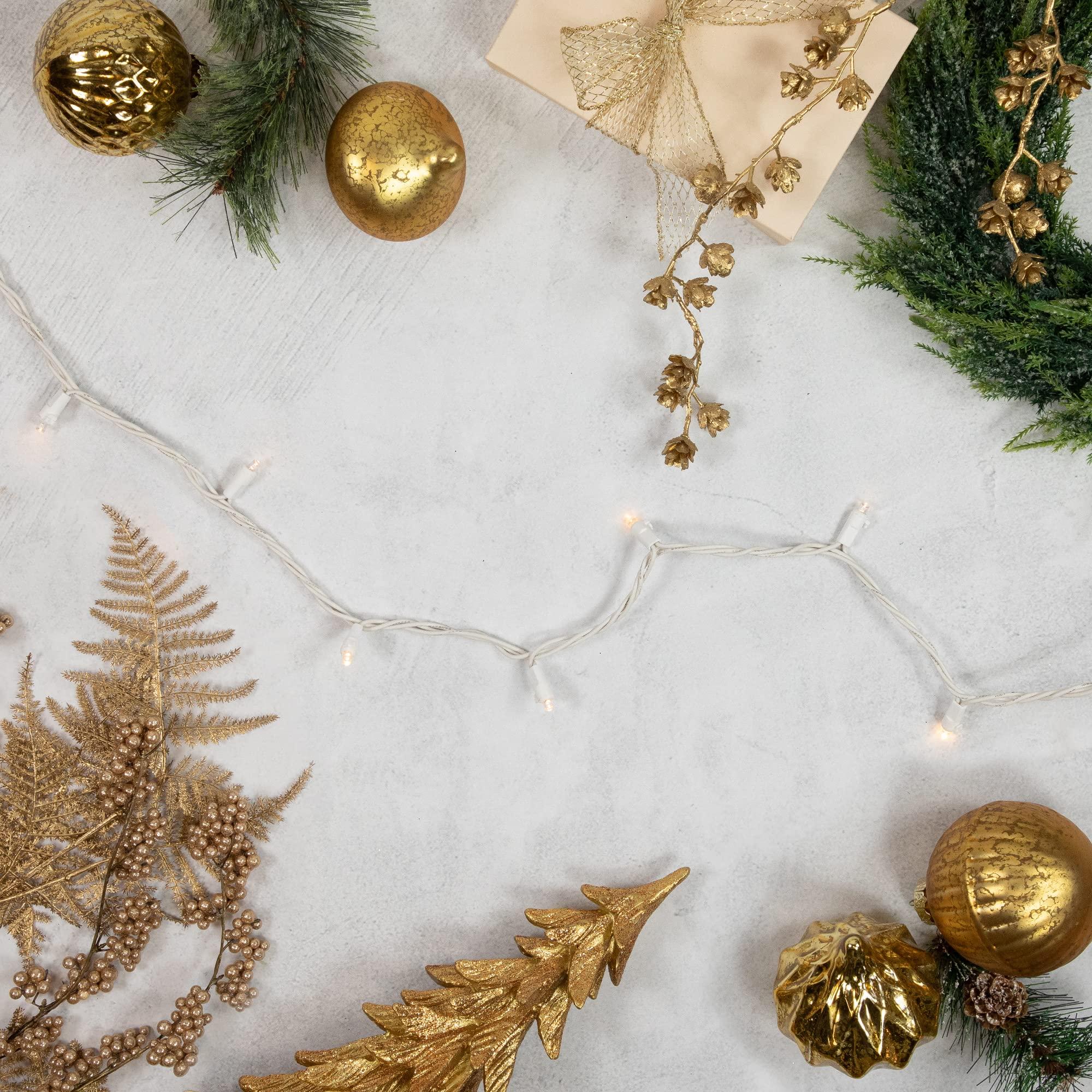 Northlight Northlight 100ct Warm White LED Wide Angle Christmas Lights, 33ft White Wire