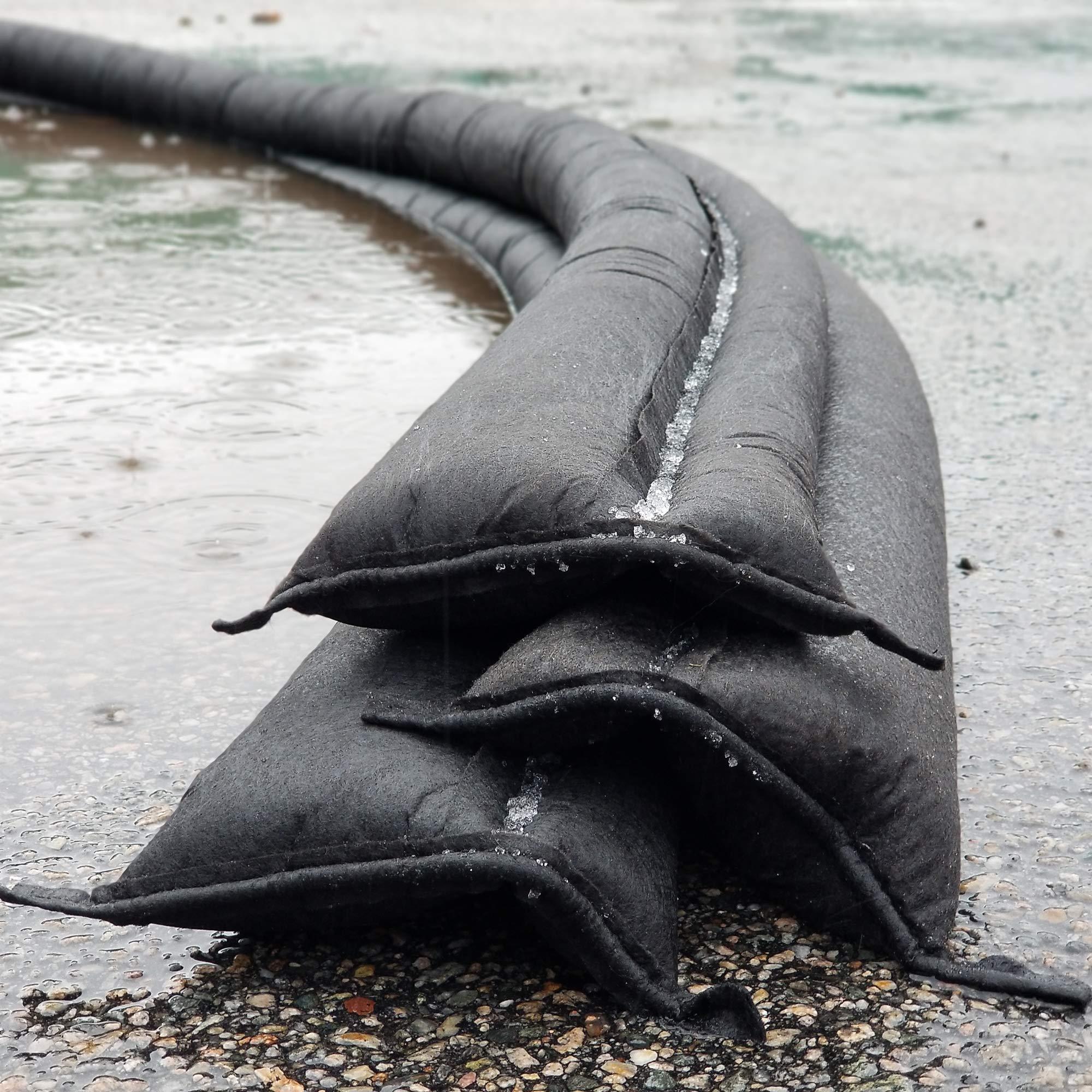 Quick Dam Quick Dam QD65-1 Water-Activated Flood Barrier-5 Feet-1/Pack, 5-ft, Black