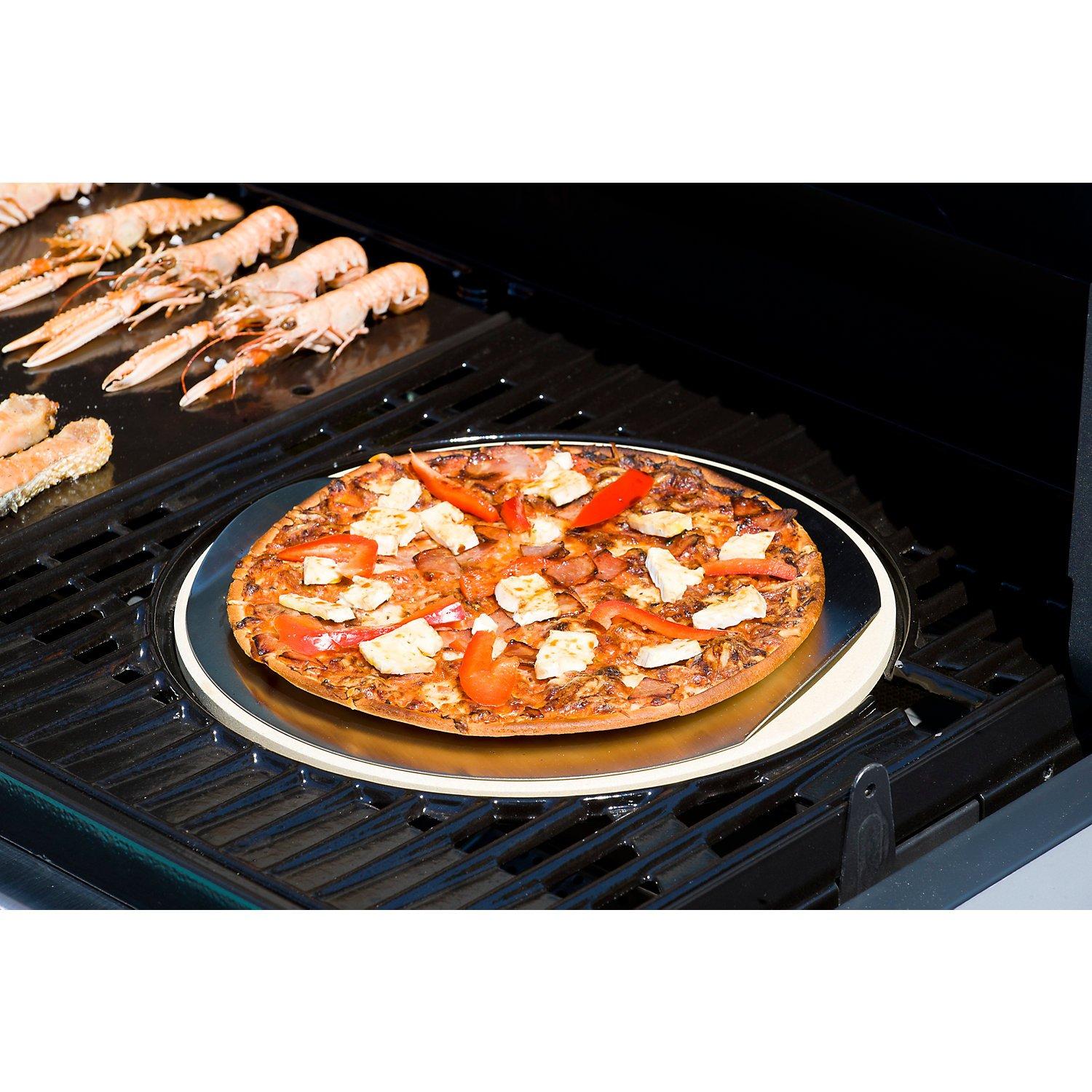 Campingaz Campingaz Pizza Stone for the Culinary Modular System with Cutting Wheel, Stainless Steel Tray for Easy Application of Food, Diameter 30 cm, Weight 1.56 kg