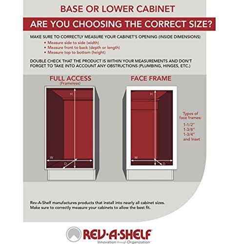 Rev-A-Shelf Rev-A-Shelf 448-TP58-14-1 Full Extension 6 Shelf Cabinet Pantry Drawer Organizer with Soft Close, Adjustable Shelves, and Chrome Rails, Natural Maple
