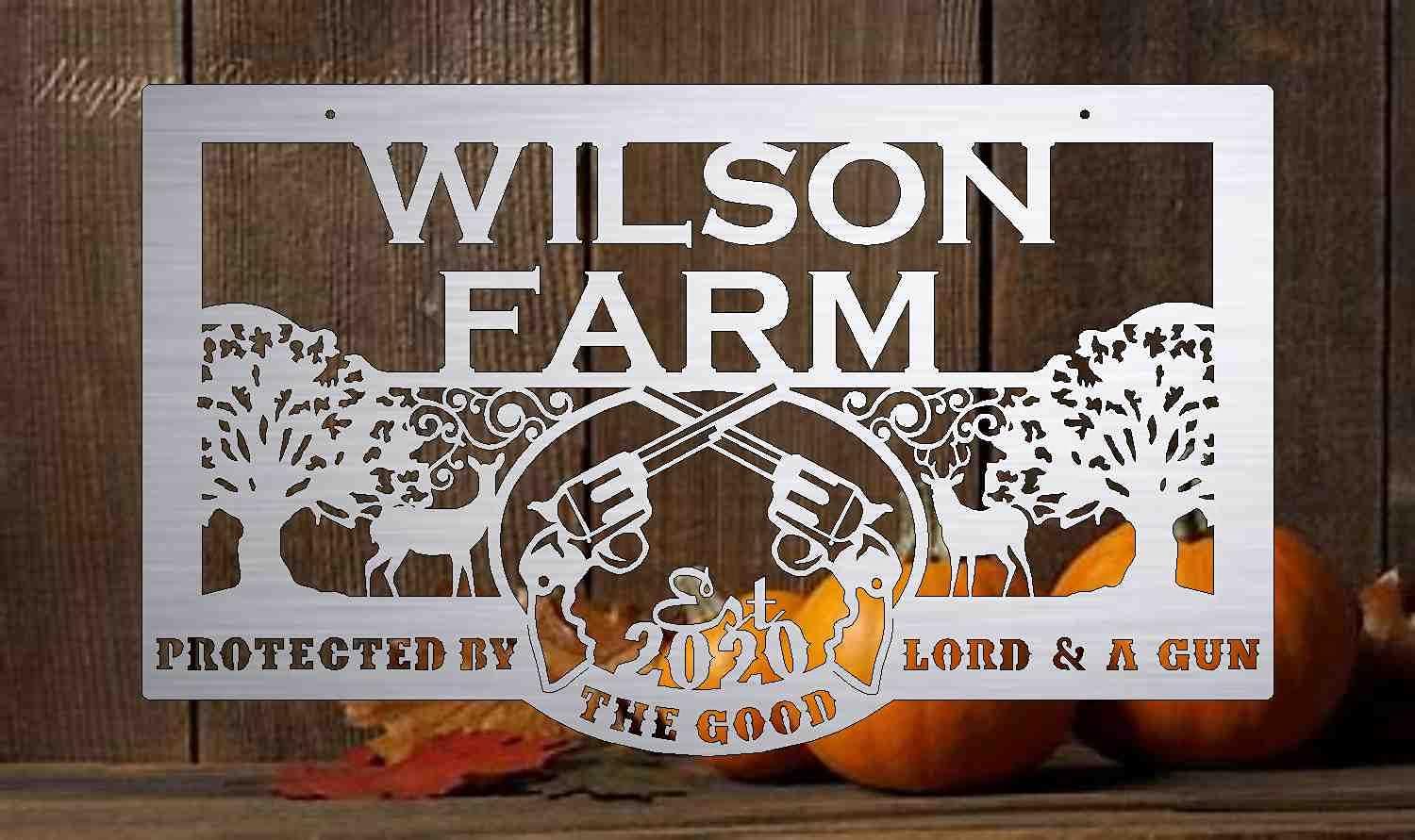 SUTTON\'S CUSTOM METAL ART Personalized Family Name Sign Custom Last Name Sign Monogram Letters Wall Decor Personalized Name Signs for Home Decor Metal Established Sign Initial Split Letter Monogram Sign 3\' wide