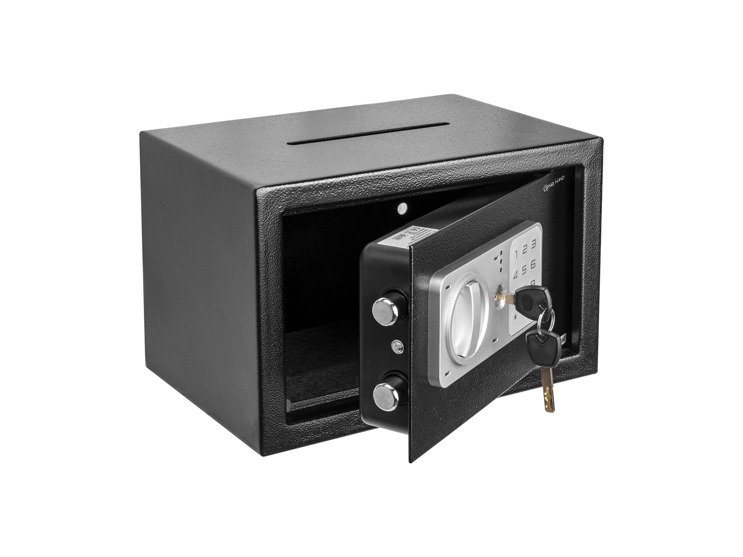 Genie Hand Genie Hand Time Delay Safe, Anti Robbery Safe Box, Timed Controlled Opening B-Class Lock Anti Bounce Technology (Medium Depository)