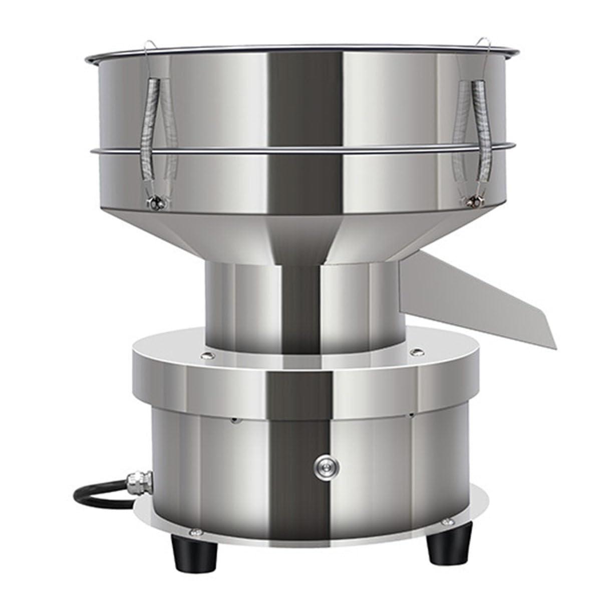 MLYYYDSS MLYYYDSS Automatic Powder Sifter, Stainless Steel Sieve Machine, Electric Screening Vibrating, Mesh Sifter Shaker Machine, for Granule Grain,110V-15cm