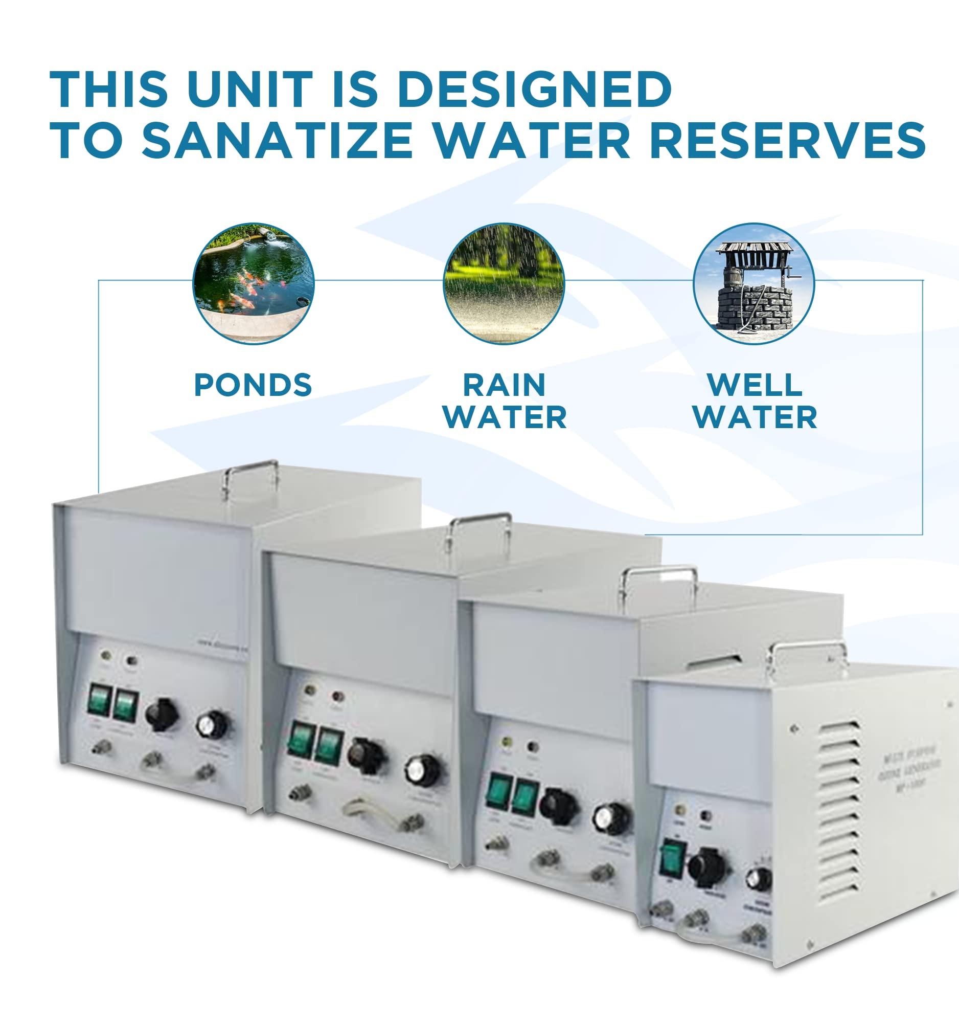 A2Z Ozone MP 8000 Ozone Generator Suitable for Ponds, Wells, up to 8000mg/hr with optional oxygen hook-up, Light-weight, Portable