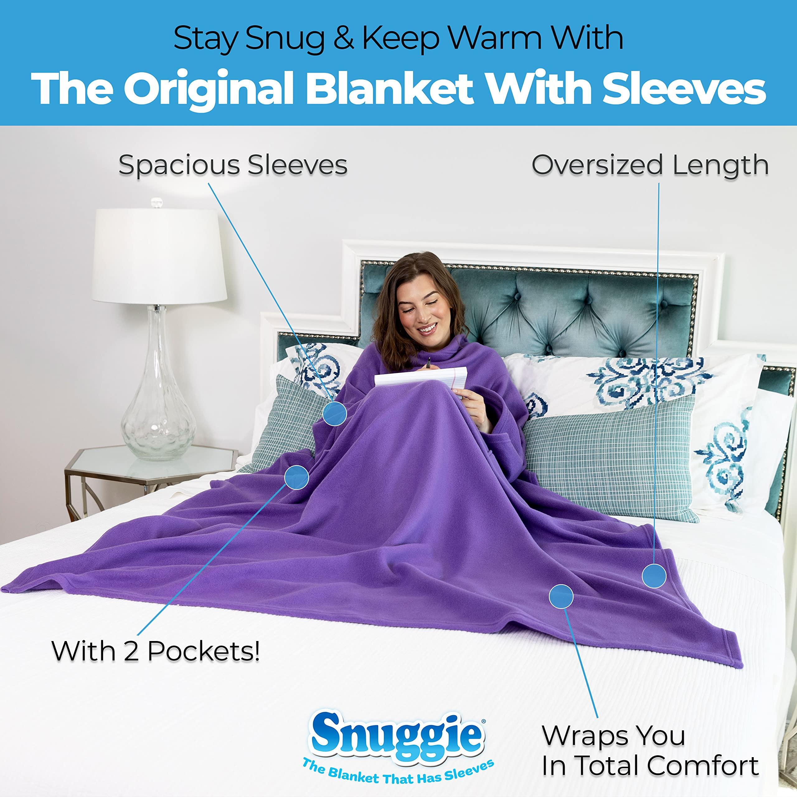 Snuggie Snuggie The Original Wearable Blanket with Sleeves & Pockets for Adults| Functional Warm Cozy Super Soft Fleece| As Seen on TV Purple