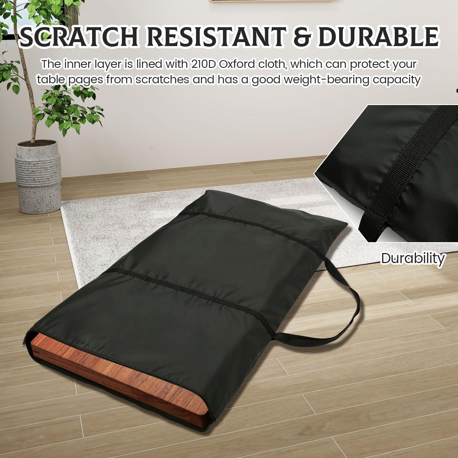YLMFTNU Table Leaf Storage Bag Padded, Waterproof Table Leaf Cover with Zipper and 2 Shoulder Straps, Scratch Resistant Dining Table Cover for Storage and Keep Your Table Leaf Safe