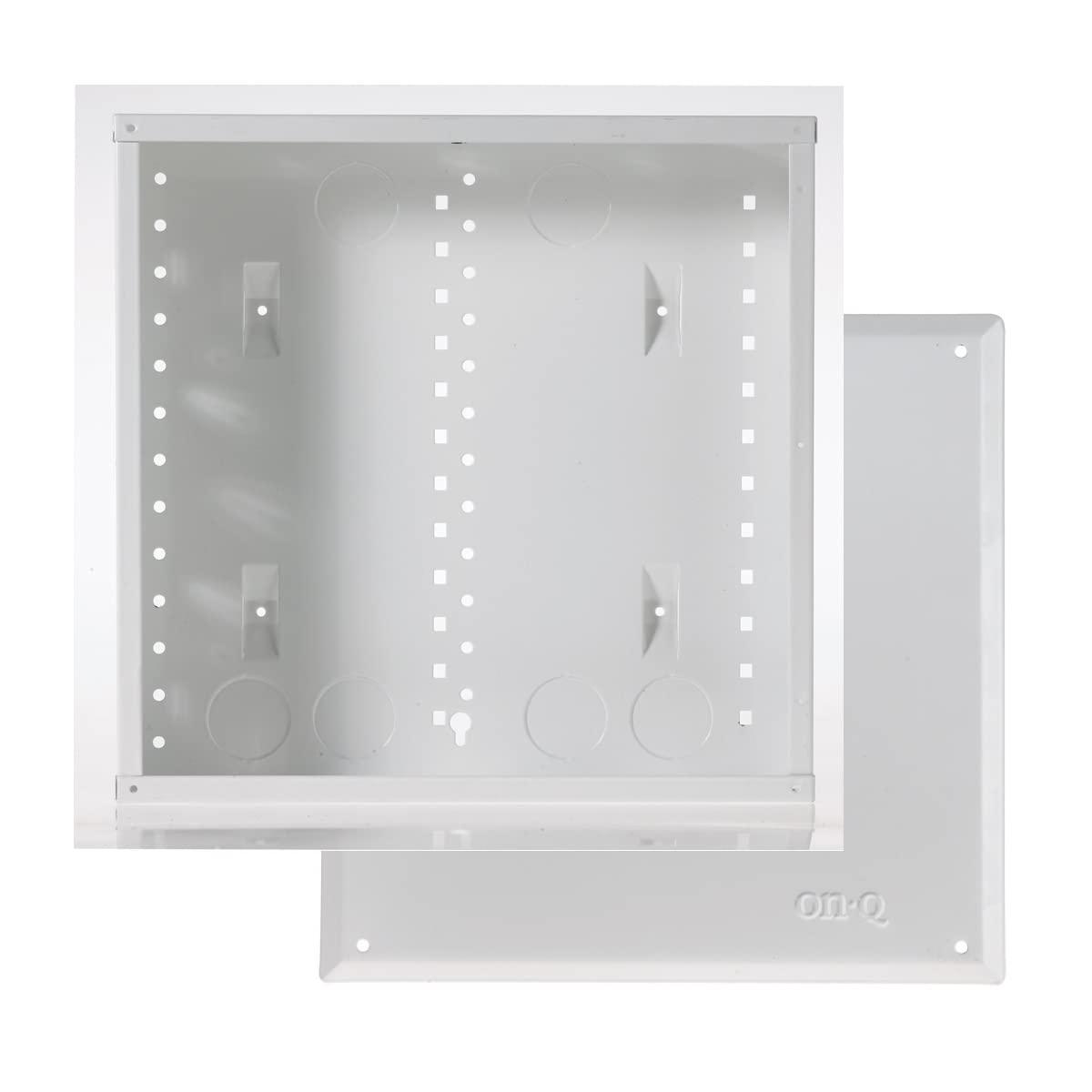 On-Q Legrand - OnQ, Cable Management, Structured Media Enclosure, In-Wall Enclosure, 14 inch, Glossy White, EN1480