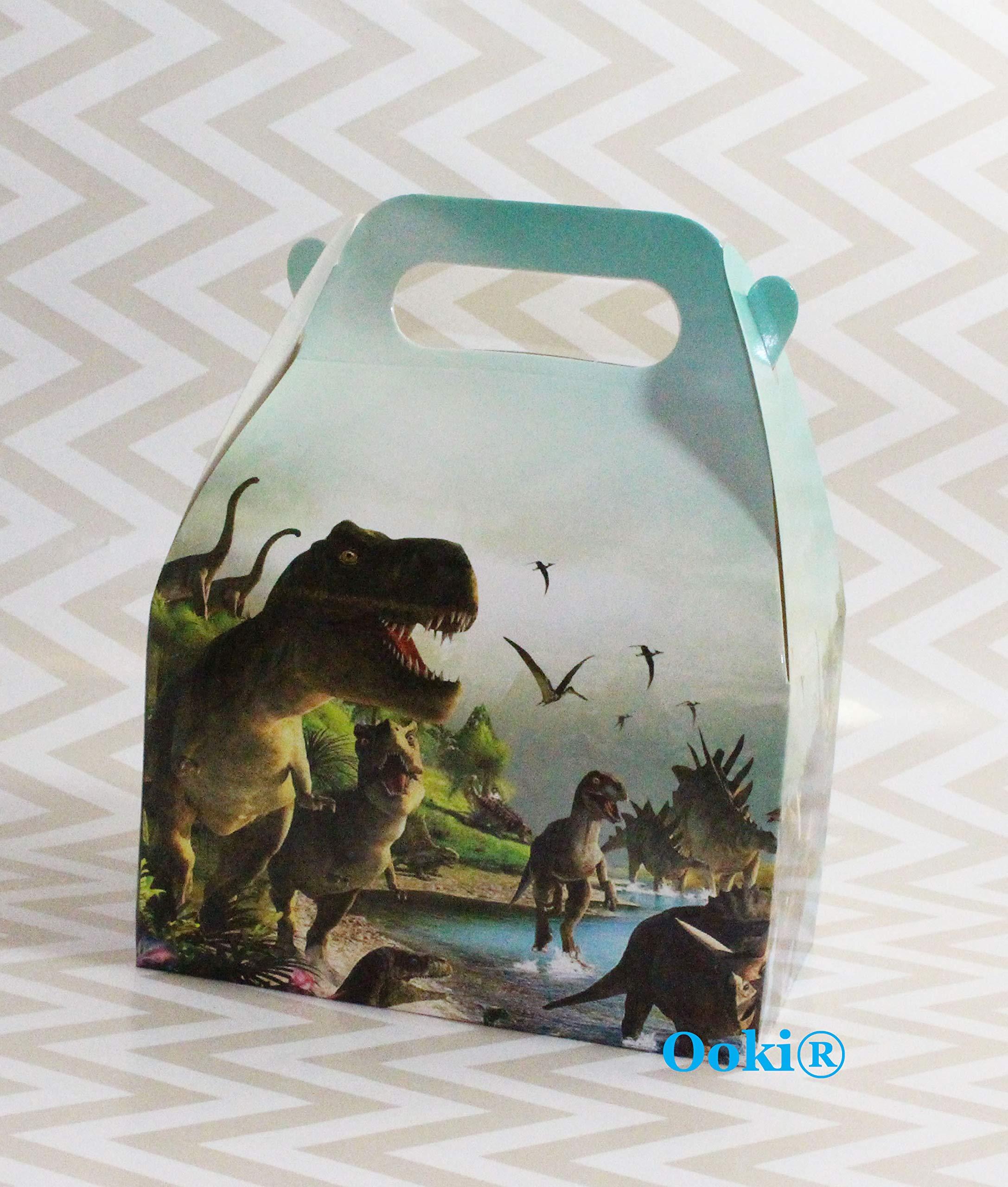 Ooki 12 Piece Dinosaur Jurassic Dino Theme Craft Goodies Box Kids Birthday Party Celebration Event Favors