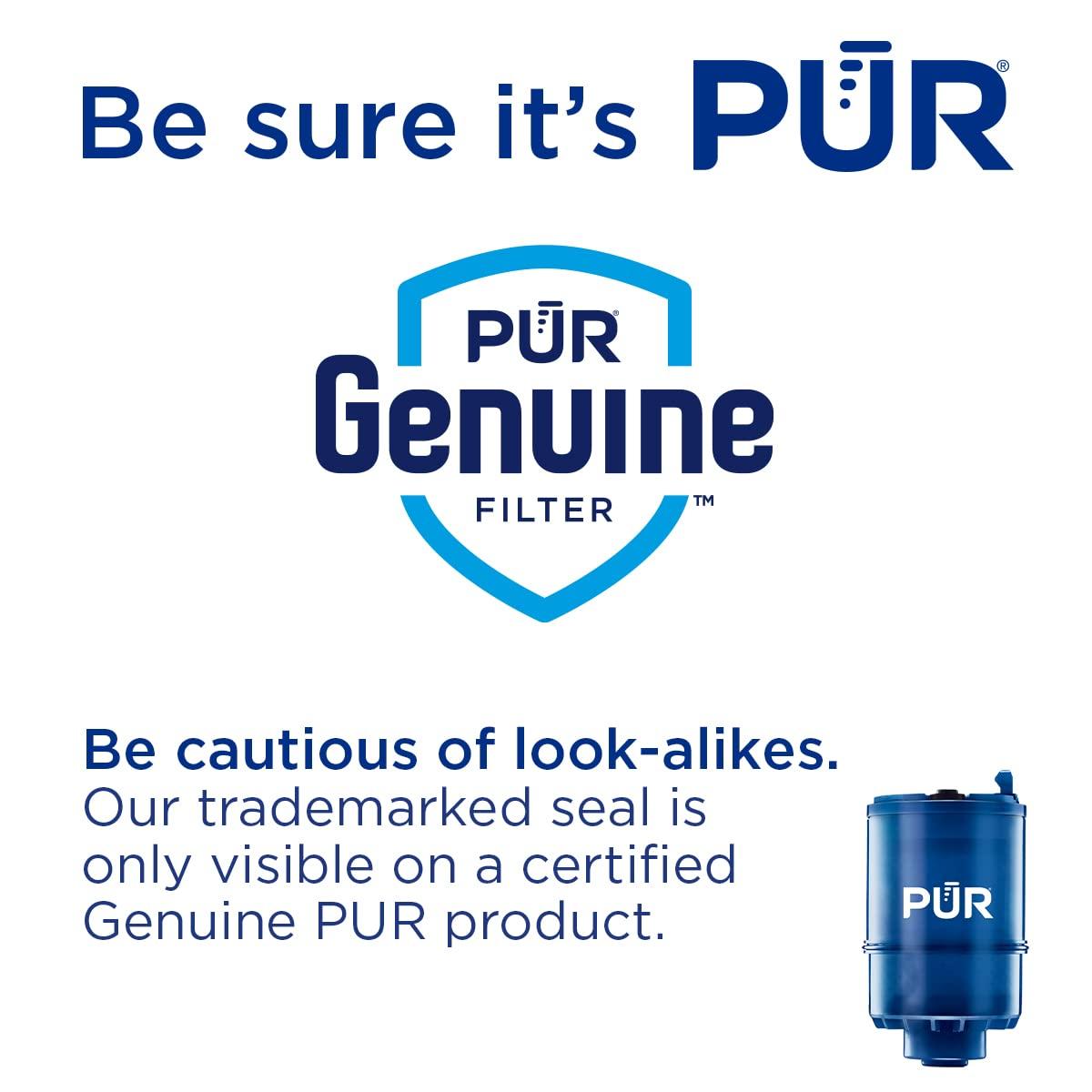 PUR PUR PLUS Horizontal Faucet Mount Water Filtration System with 3-in-1 Lead Reducing Filter for Great-Tasting Filtered Tap Water, Lasts 100 Gallons, Fits Most Kitchen or Bathroom Faucets, Chrome