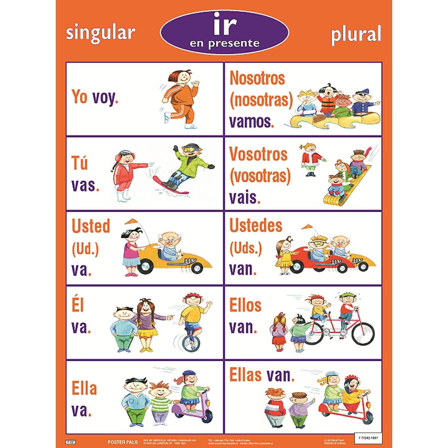 Poster Pals Spanish Basic Verb Posters I