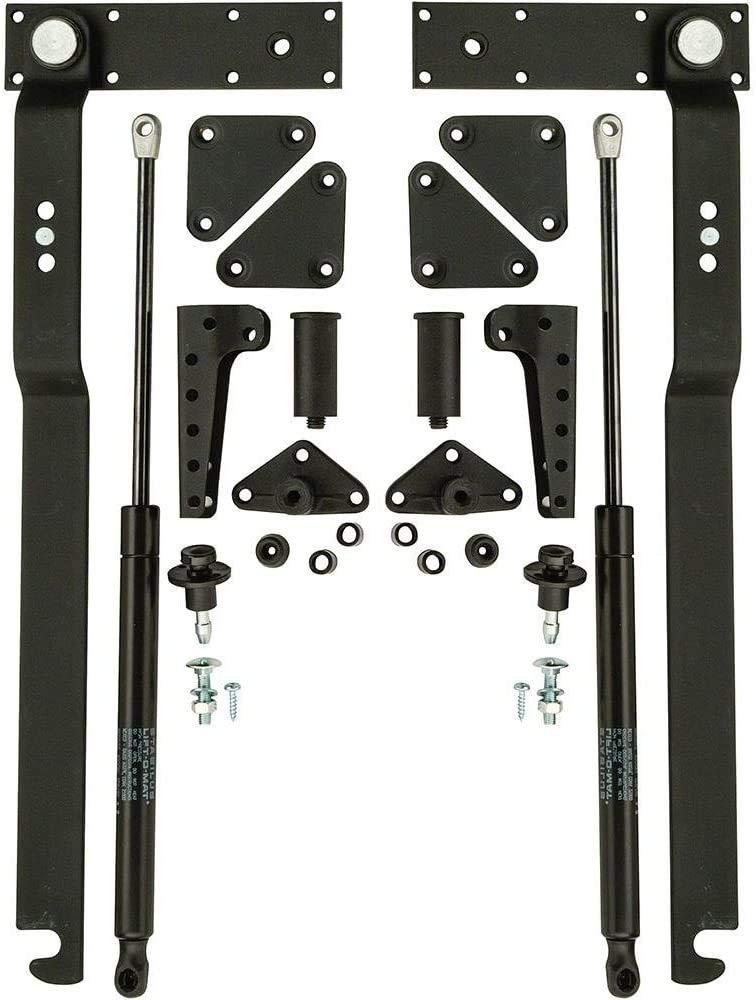 Hiddenbed Hiddenbed Murphy Bed and Desk Combo Hardware Kit Mechanism, Single, Black