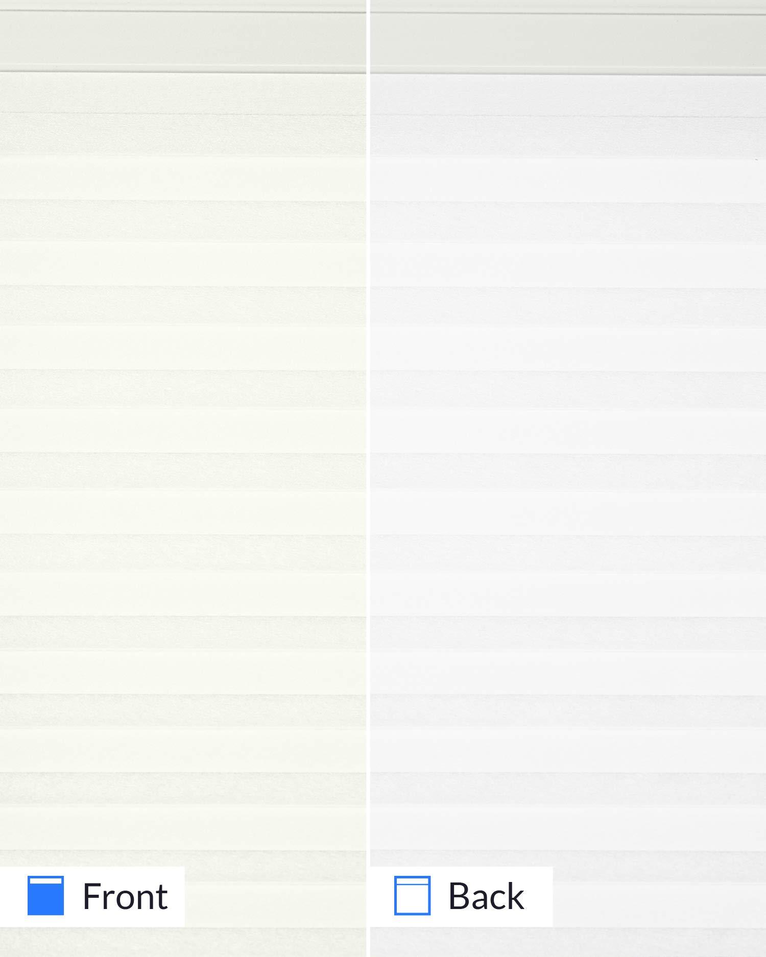 CHICOLOGY Custom Made Cordless Cellular Shades, Winter White (Blackout) Inside Mount,W:25" xH:72"