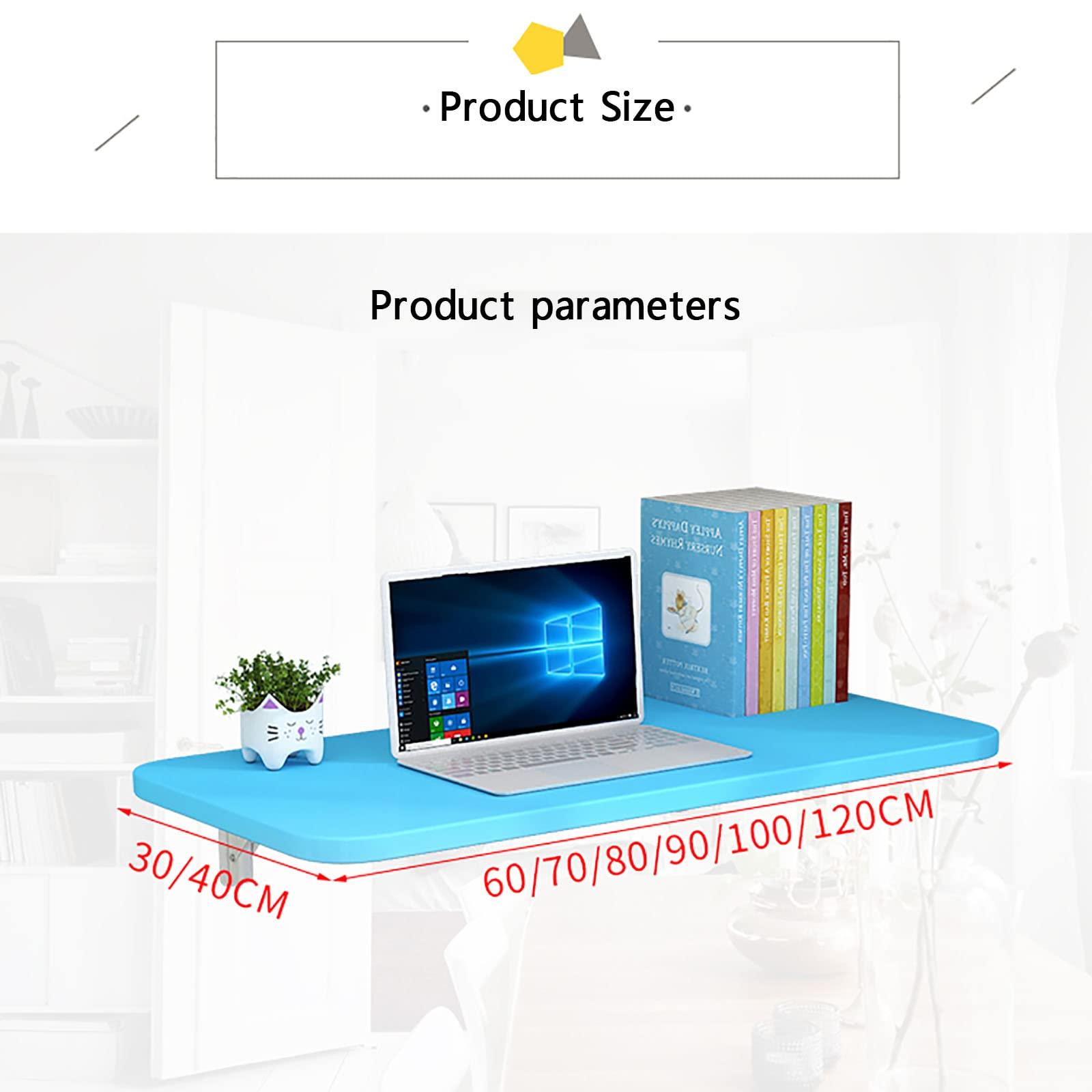 FERFXN FERFXN Folding Wall-Mounted Drop-Leaf Table Wall Mounted Table Wall Mounted Folding Table Wall Mount Table Kitchen & Dining Table Desk Computer Desk Trestle Desk 80x30cm/31x12in Pink