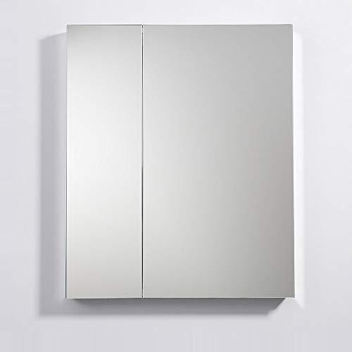 Fresca Fresca Bath 30\" W x 36\" H Modern Bathroom Medicine Cabinet with Mirrors, Recessed or Wall-Mount Installation, 4 Adjustable Glass Shelves, 2 Mirrored Doors - #FMC8091