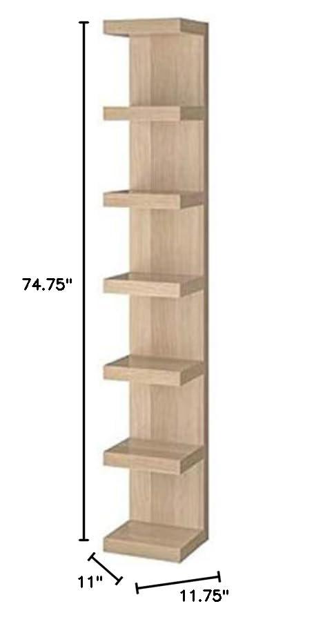 lack Lack IKEA Wall Shelf Unit,White Stained Oak Effect: Looks Like Wood [12" x 75"]