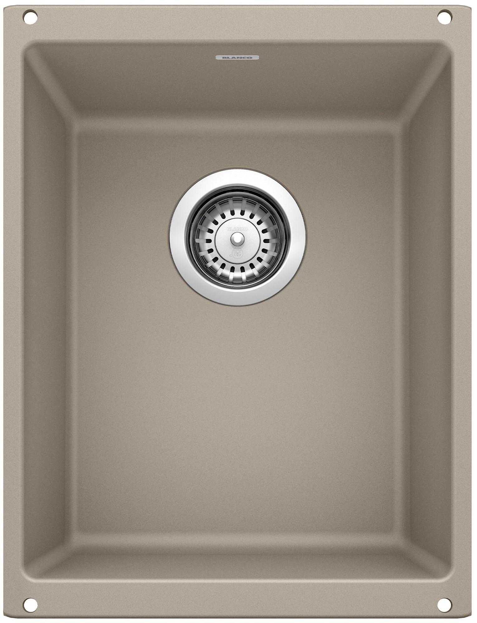 BLANCO BLANCO 517676 PRECIS SILGRANIT Medium Undermount Kitchen Sink, Truffle