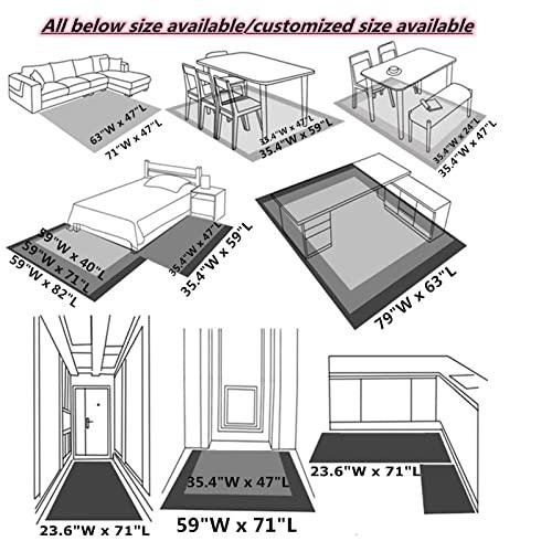 MLWC Red Music Lover Area Rug, Black White Piano Keys Decorative Rug, Easy Clean Carpet with Anti-Slip Backing for Bedroom Living Room Dining Room Office 3ftx5ft