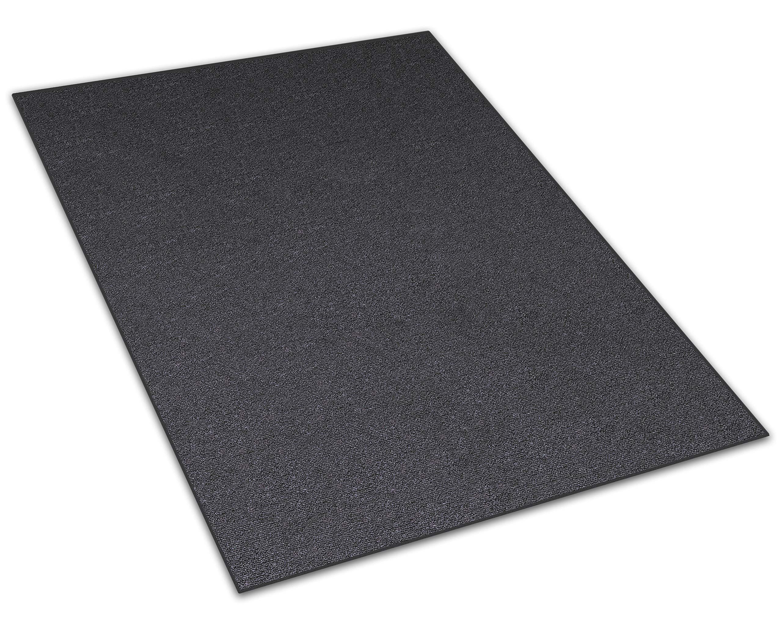 KOECKRITZ Charcoal - Indoor/Outdoor Area Rug Carpets and Runners with Premium Bound Fabric Finished Edges. (4\' x 15\')