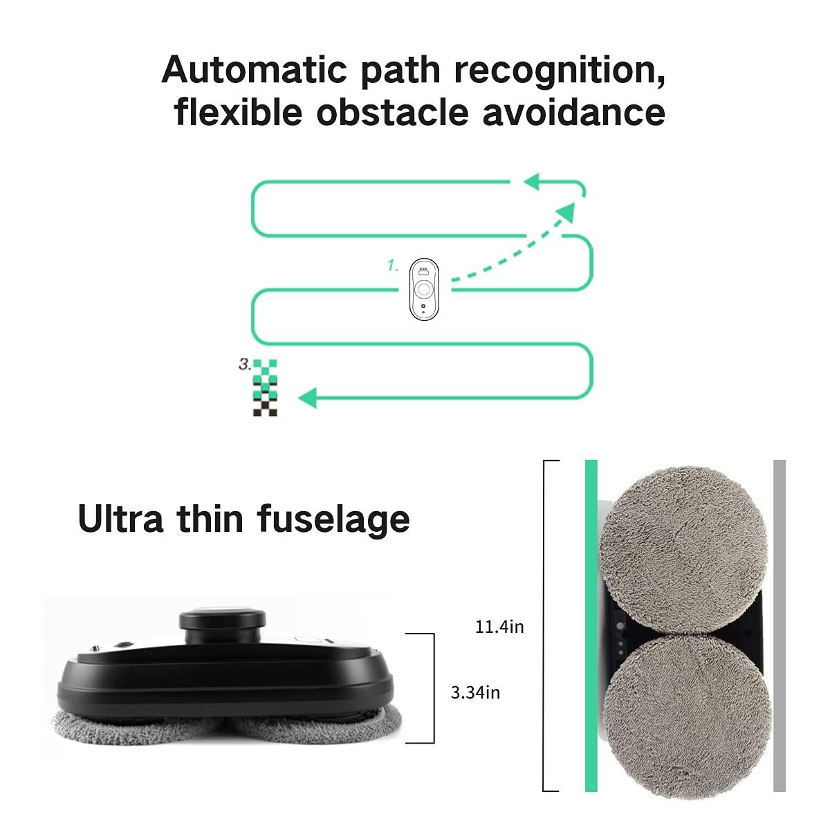 Home Times Home Times 2022 New Upgrade, Robot Vacuum Cleaner Glass Clean Window Cleaner Robot Window Cleaning Robot 2.4G Remote Control