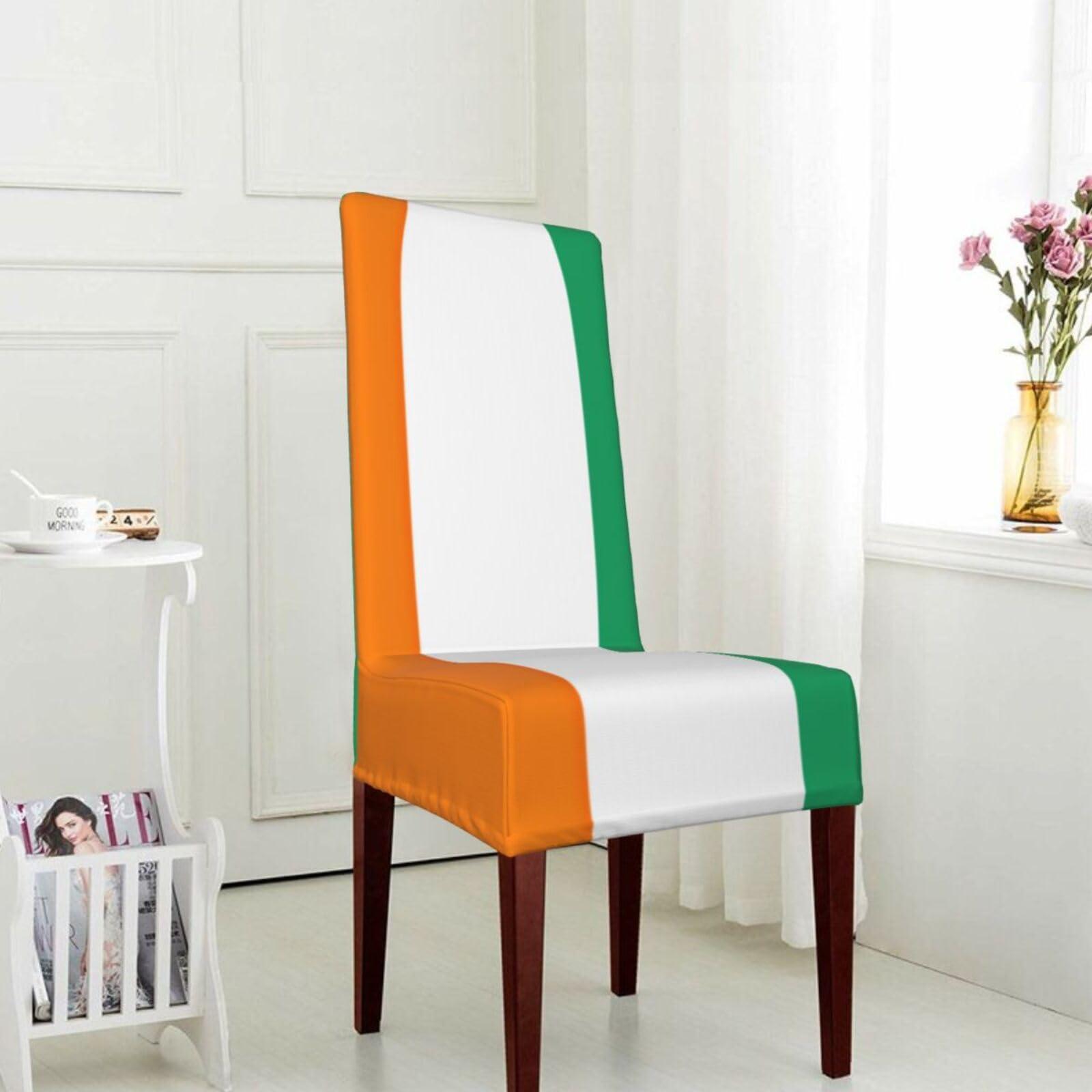 SDEGTHO SDEGTHO Flag of Cote D'Ivoire Protection Cover for Dining Room Chairs Stretchy, Washable, and Detachable Cover