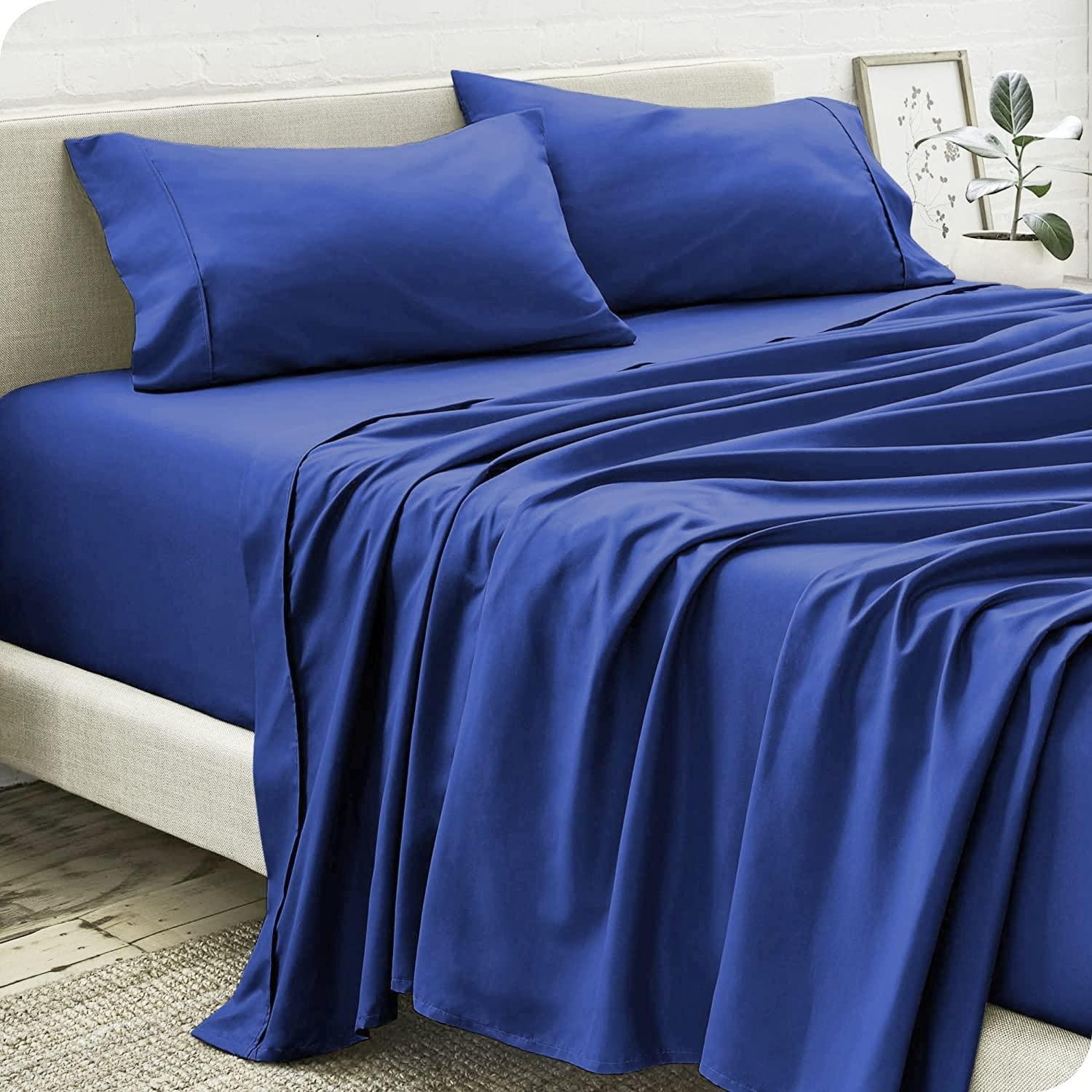 Dhruvi Bedding Dhruvi Bedding Soft 6 Piece Bed Sheets Twin Bed Sheet Set 19 Inches Deep Pocket Egyptian Cotton 1000 Thread Count Soft & Cooling Sheets Sateen Weave Fade & Wrinkle Resistant - Royal Blue