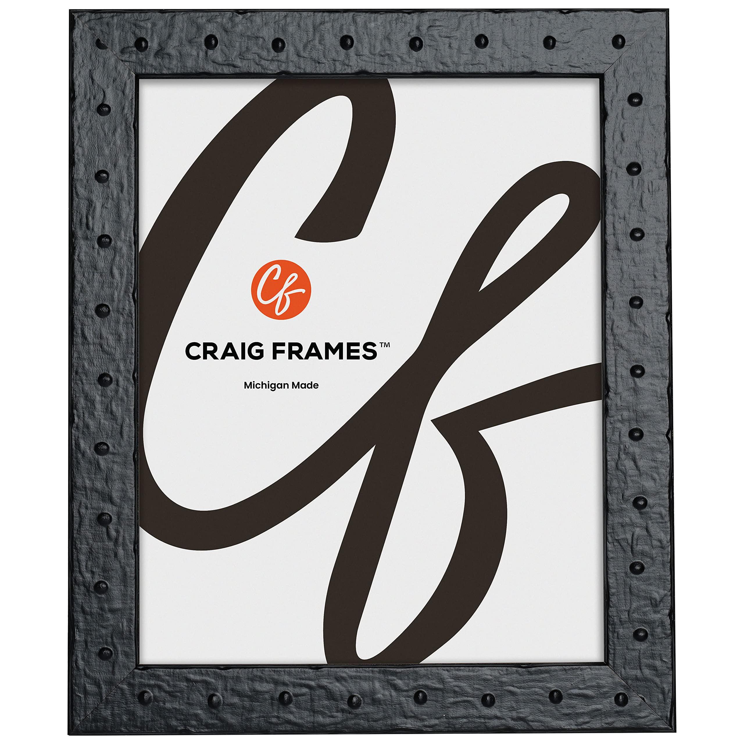 Craig Frames Craig Frames Rivet, 12x14 Picture Frame, Asphalt Black