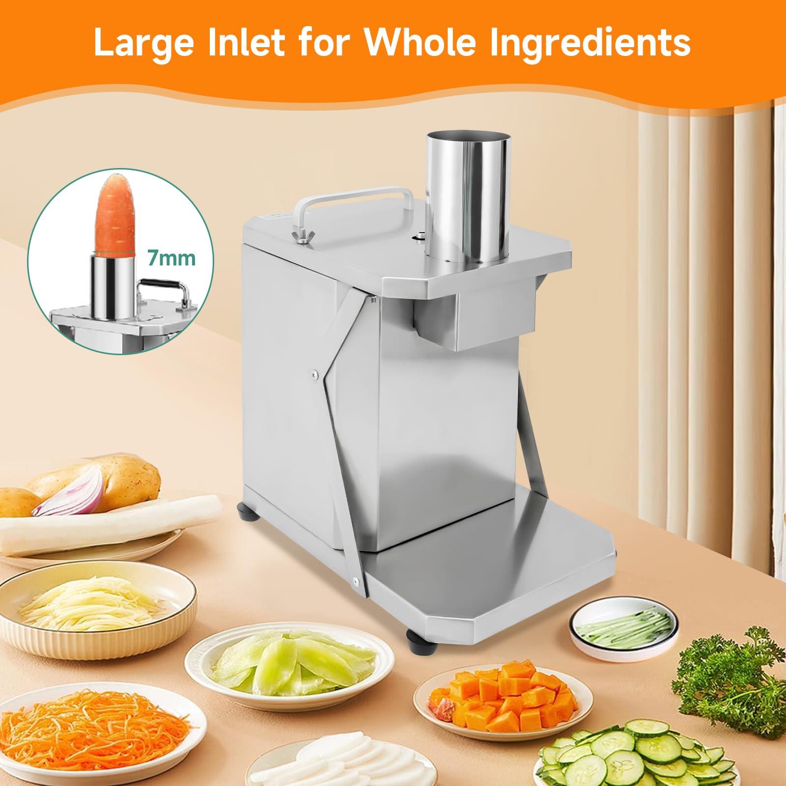 Treliamd Treliamd Electric Chopper Vegetable Dicer, 3 in 1 Commercial Vegetable Slicer Shredder, Automatic Potato Onion Carrot Dicing Cube Cutting Machine Vegetable Chopper for Commercial Home Use