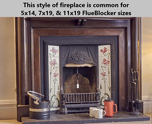 Flueblocker Flueblocker for 7"X19" Chimney Flue Chimney Sheep Fireplace Draft Stopper Plug Replacement Damper Fireplace Tool Better Than Inflatable Pillow or BalloonSave Energy Block Odor & Debris
