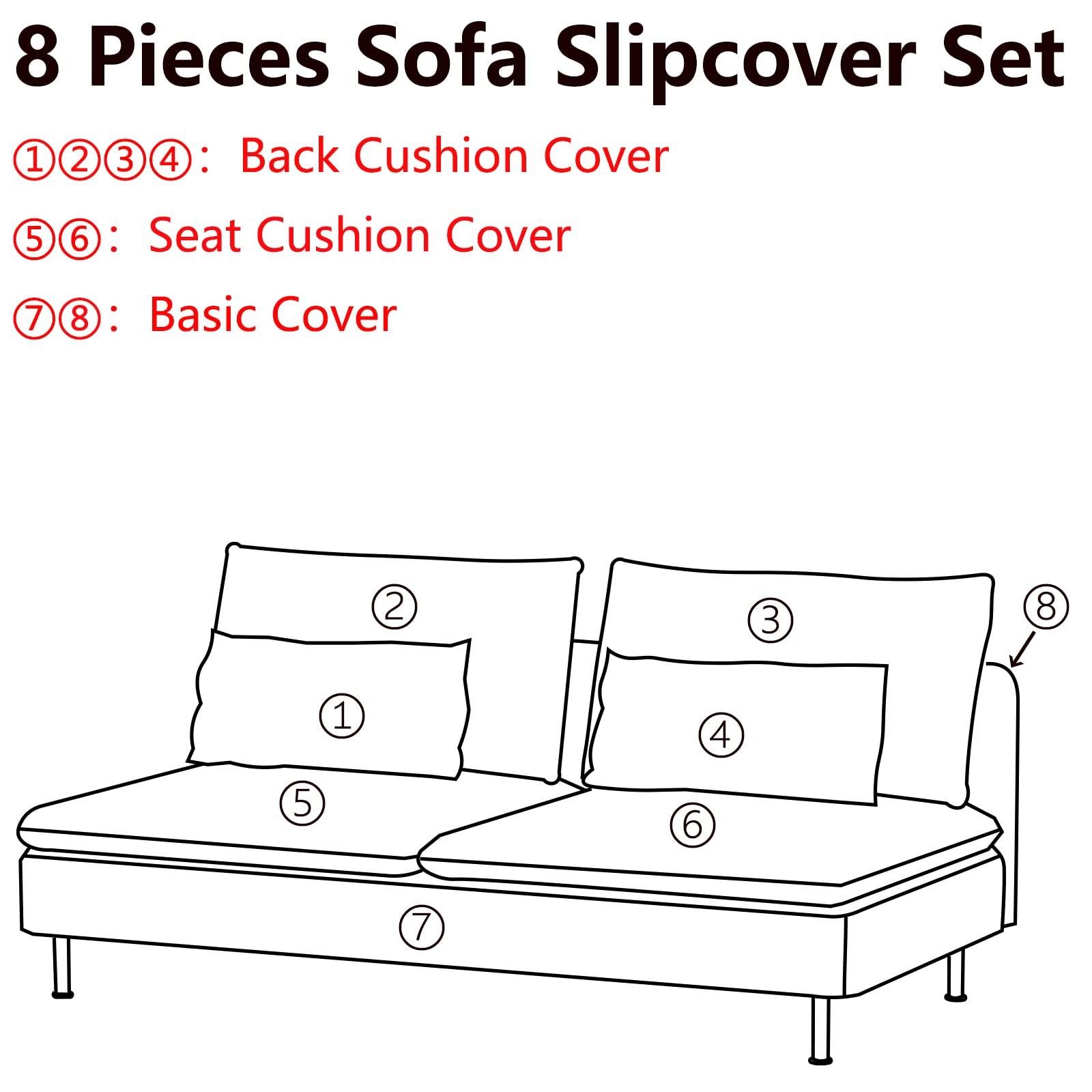 Qiaoben Custom Made Soderhamn Couch Velvet Replacement Covers Fits IKEA Soderhamn 3 Seater Sofa,Soderhamn Sofa Cover,Only Cover. (Moon Orchid)