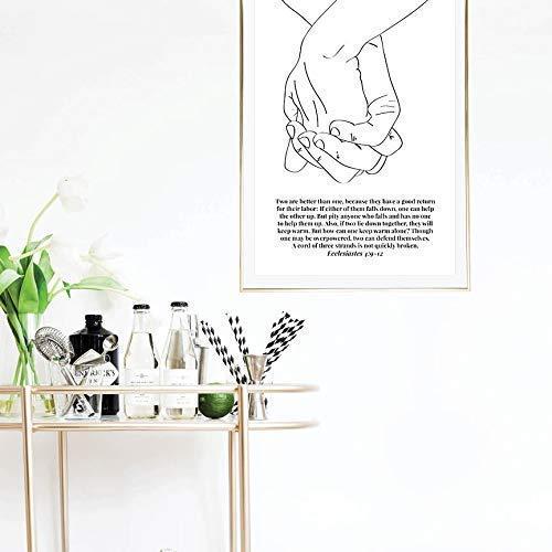 TypologiePaperCo Ecclesiastes 4:9-12 A Cord of Three Strands Is Not Quickly Broken Line Art Sketch Print, Unframed