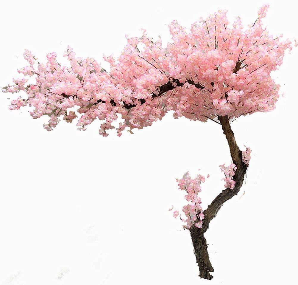 LYWIR Artificial Cherry Blossom Trees - 5 Feet Blossom Tree - Light Pink - Real Wood Stems and Lifelike Leaves Replica Artificial Plant