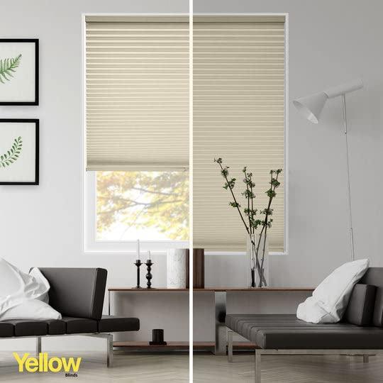 YELLOW BLINDS YELLOW BLINDS Cellular Shades, Window Blinds for Room, Window Coverings for Home Decor Series, Quokka (Light Filtering), 32.5" W x 72" H