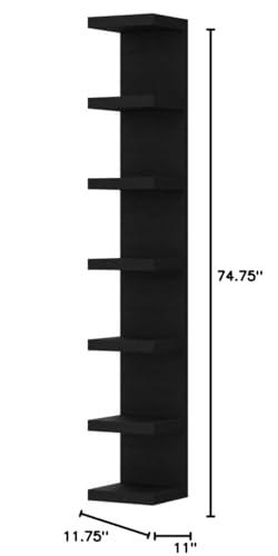 LACK LACK IKEA Shelving Unit: Black/Brown [75" x 12" x 4"]