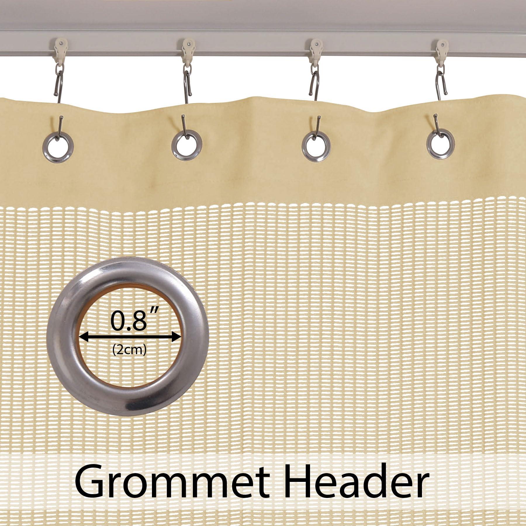 Fcosie Fcosie Hospital Grommet Curtains, 72" Wx96 L | Bean Cubicle Medical Curtain Bed Divider, 1 Panel | Medical Room Divider | Cubicle Hospiatl Curtain | Cubicle Door Privacy Curtain, 6ft Wide x 8ft Tall