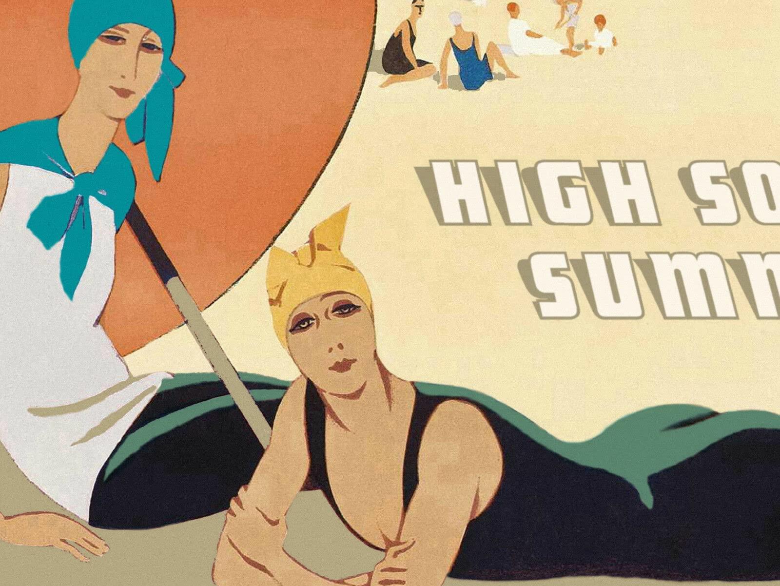 Generic Point Pleasant Beach New Jersey Shore Retro Deco Poster Atlantic Ocean Print 341(SIZE:24 x 36 inches)