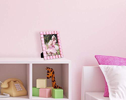 Isaac Jacobs International Isaac Jacobs Decorative Sparkling Light Pink Jewel Picture Frame, Photo Display & Home Décor (5x7, Light Pink)