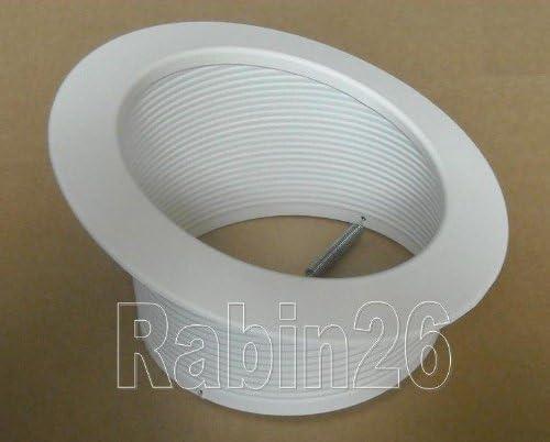 Rabin26 Rabin26 6\" Inch Slope Recessed Ceiling Can Light Step Trim Baffle R40 PAR38 White