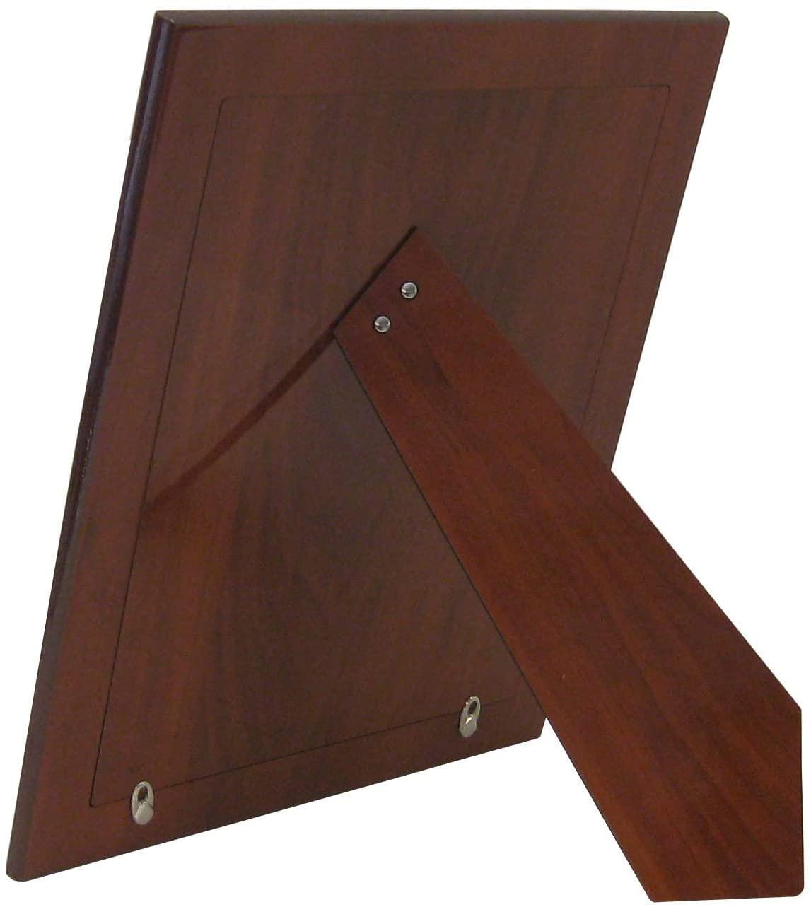 Cunill CUNILL Sterling Silver Picture Frame, Oxford 5x7 Picture Frame, Tarnish Resistant, Mahogany Wood Back, Fits 5\" x 7\" Photo