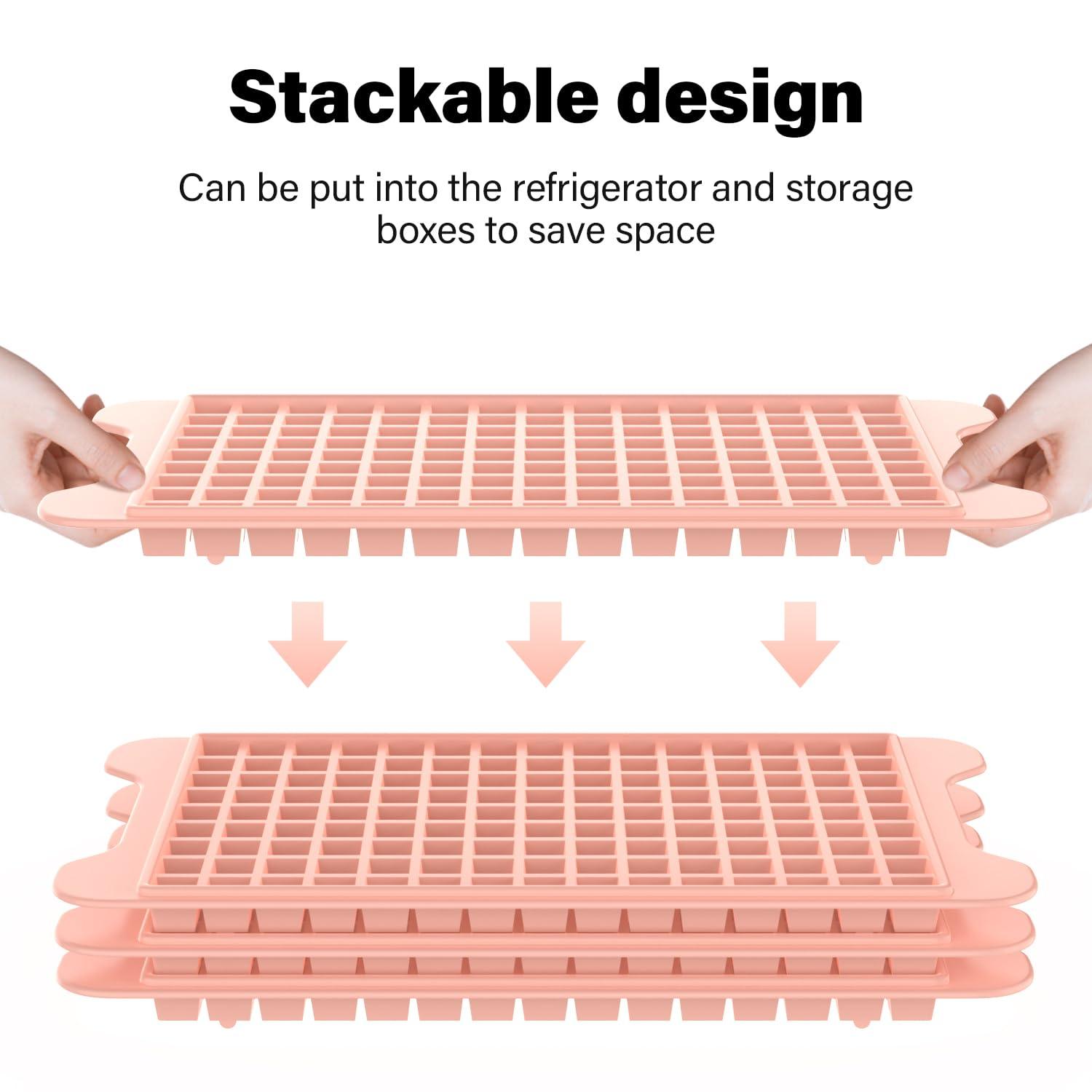 FDDBI Mini Ice Cube Tray for Freezer: FDDBI Small Ice Trays for Freezer with Bin - 1354PCS Easy Release Nugget Ice Tray - Crushed Ice Tray with Ice Container