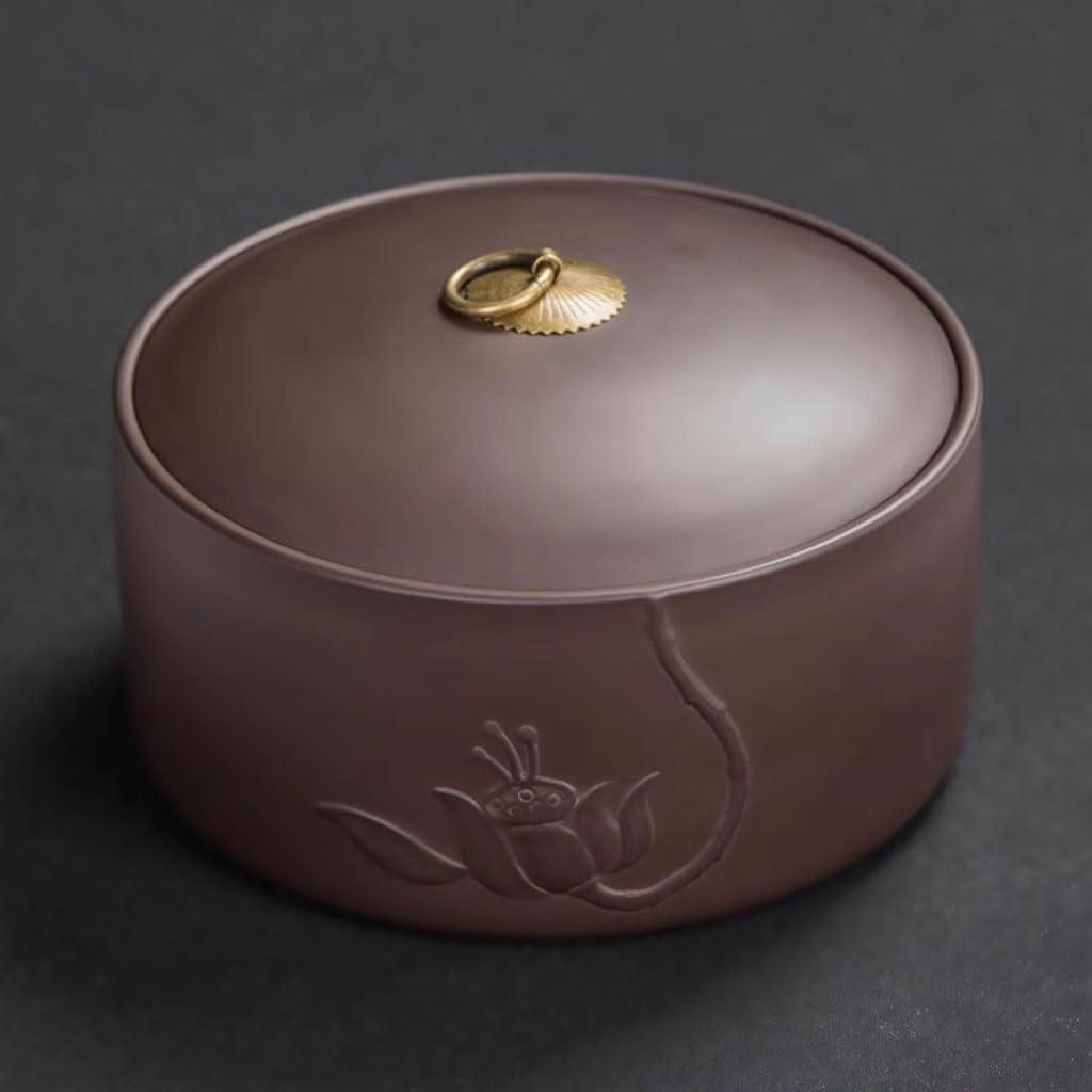 EERINESS Tea Bag Organizer Tea Storage Container Tea Canister Ceramic Household Large Antique Snack Canister Tea Storage Tank Tea Bucket Awakening Tea Canister Tea Box Tea Organizer