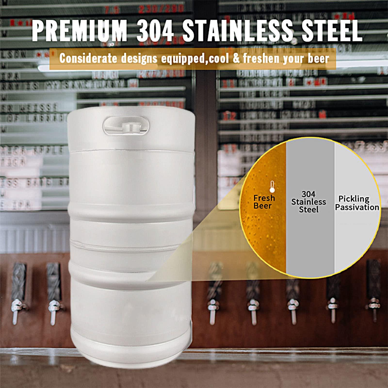 RGWYGCG RGWYGCG 60L Stainless Steel Beer Keg Beer Barrel Seal Steel Beer Kegs for Home Kitchen Brewing Beer for Camping Hiking Homebrewing Keep Beverage Fresh