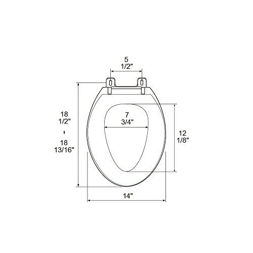 Bath Décor Bath Décor 2F1E8-01 Premium Plastic Slow Close Elongated Top Mount Adjustable Release and Clean Hinge Toilet Seat, Bone/Bone