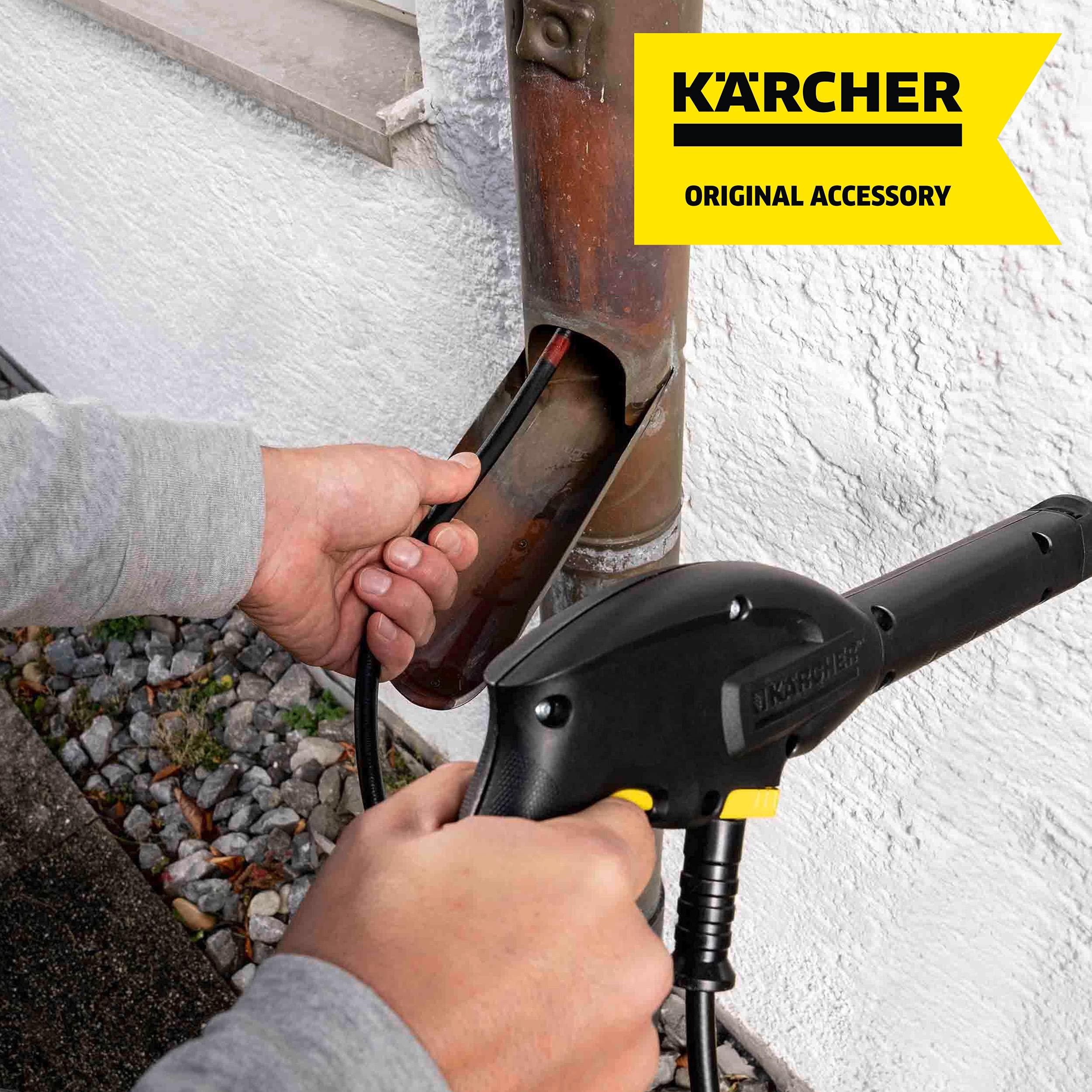 Karcher Krcher 26377670 15 m Pipe and Drain Cleaning Kit for K2 - K7 Series Domestic Pressure Washers, Black, Yellow