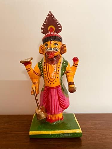 HAST SHILP HAST SHILP Wooden Vishnu Dashavataram Golu Navrathri Golu Dolls Set Collectible Handicraft Art (10cm x 4cm x 4 cm), Dasavatharam