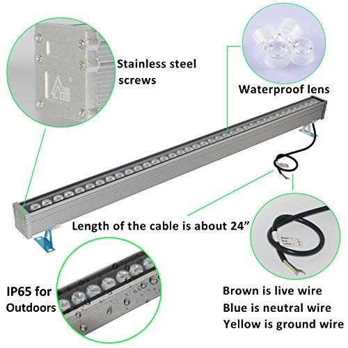 RSN LED RSN LED Wall Washer Light 36W IP65 Waterproof 3 Years Warranty (Warm White, 36W)