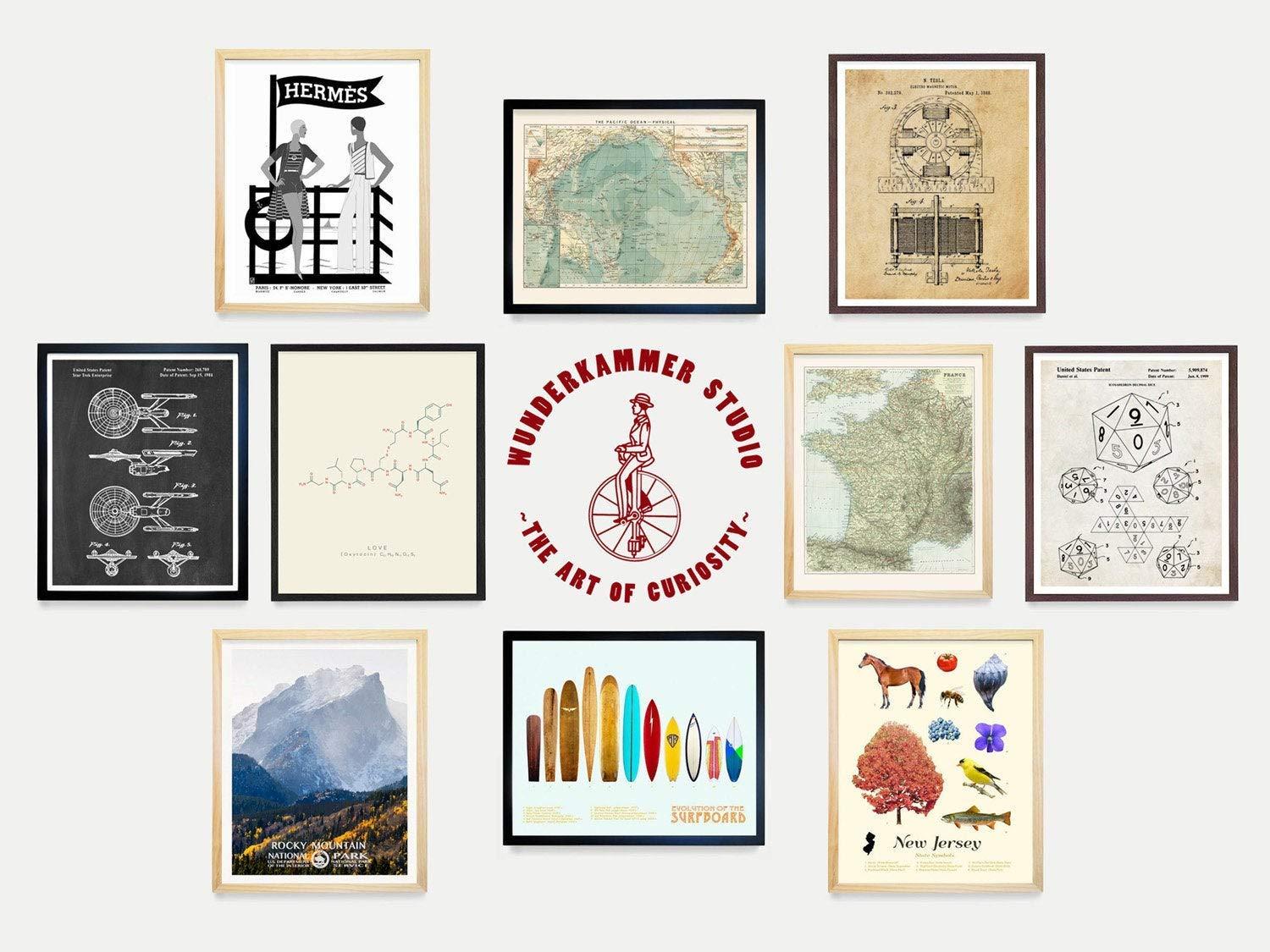 WUNDERKAMMER STUDIO WUNDERKAMMER STUDIO Ambulance EMT Health Care Patent Poster Art - Paramedic Doctor Wall Art - Medical Office Dcor - Set of 4-8 x 10 Framed Prints