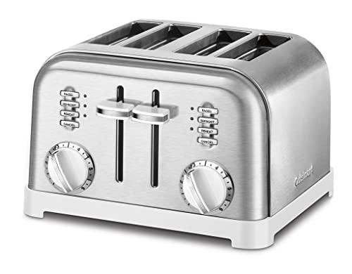 Cuisinart Cuisinart CPT-180WP1 4-Slice Metal Classic Toaster, White/Stainless Steel