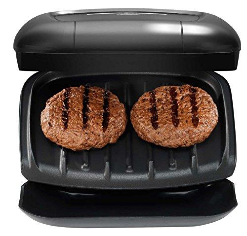Spectrum George Foreman GR0040B 2-Serving Classic Plate Grill, Non Stick Surface, Electric, Black