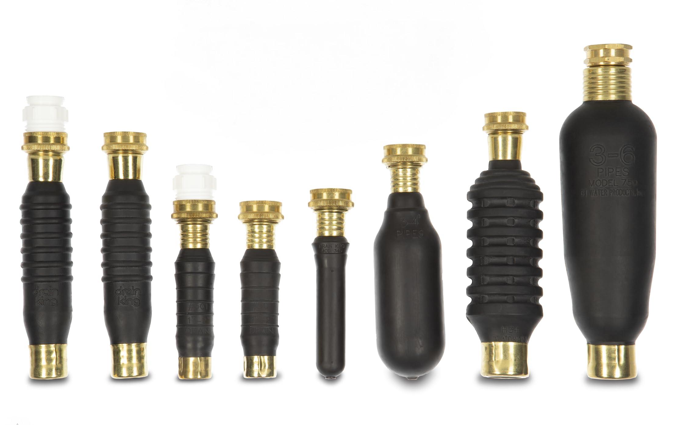 Drain King Drain King 186 Unclogs Bathroom Sinks, Showers, and Swimming Pool Drains, 1.5 to 3 Inch